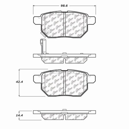 Centric Parts CTEK Ceramic Brake Pads, 103.13540 103.13540